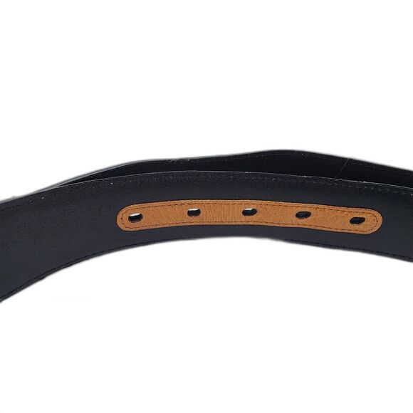 Ariat Men's Black & Brown Leather Belt Silver Embellishments size 36 - Picture 6 of 6